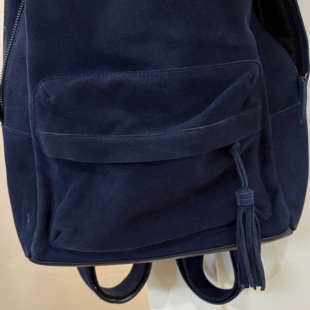 Navy Suede Backpack - image 4